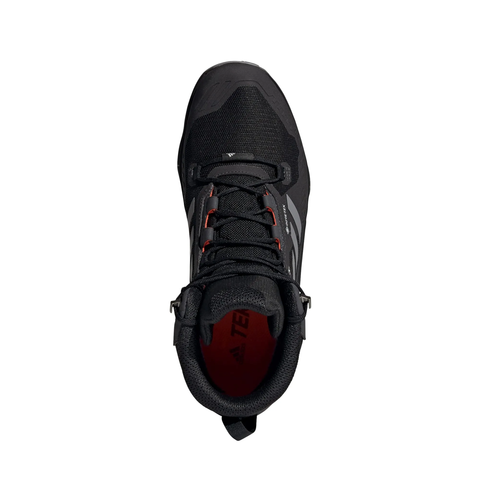 Adidas Men&#x27;s Terrex Swift R3 Mid GORE-TEX Hiking Shoes Core Black/Grey Three/Solar Red | Buy Adidas Men&#x27;s Terrex Swift R3 Mid GORE-TEX Hiking Shoes Core Black/Grey Three/Solar Red here | Outnorth