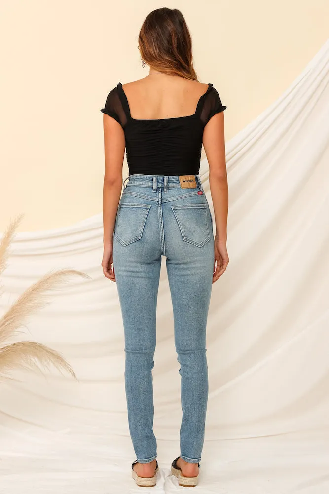 Radio Head Crop Top Black